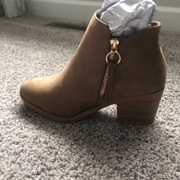 Top Moda Taupe Zandra Ankle Bootie - Picture 2 of 8